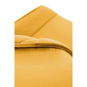 K520 krzesło nogi - czarne, siedzisko - musztardowy