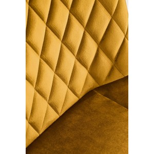 K520 krzesło nogi - czarne, siedzisko - musztardowy