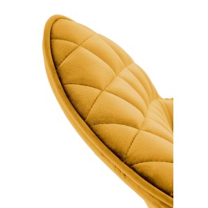 K520 krzesło nogi - czarne, siedzisko - musztardowy