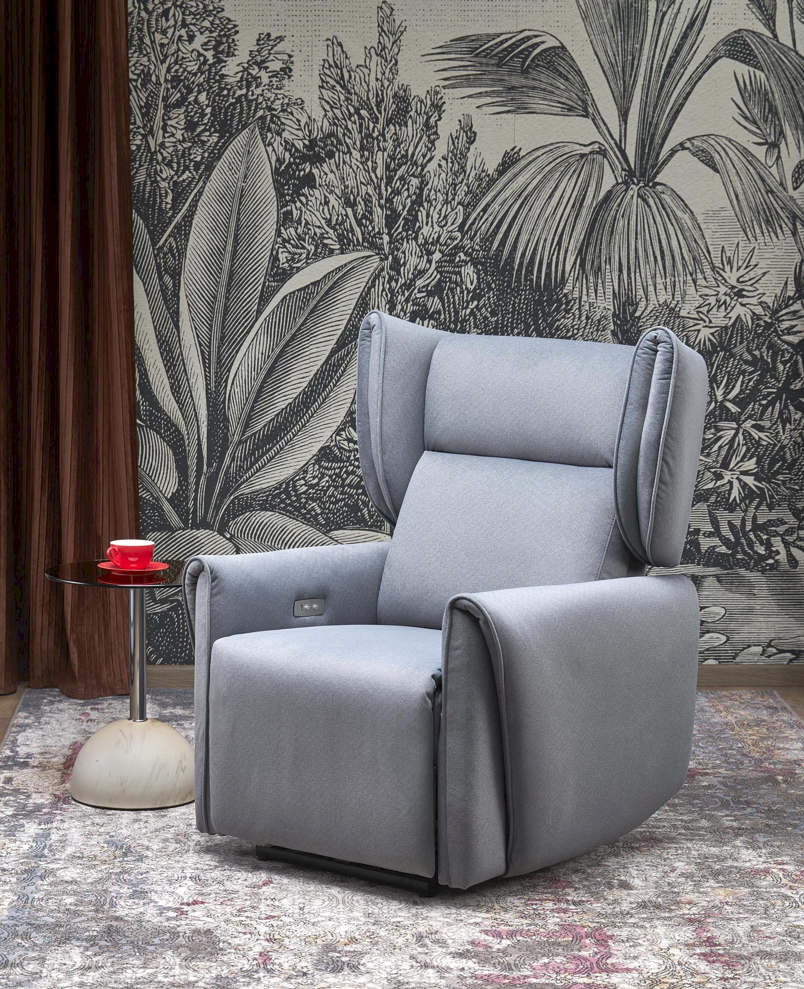 GELATO fotel wypoczynkowy popielaty