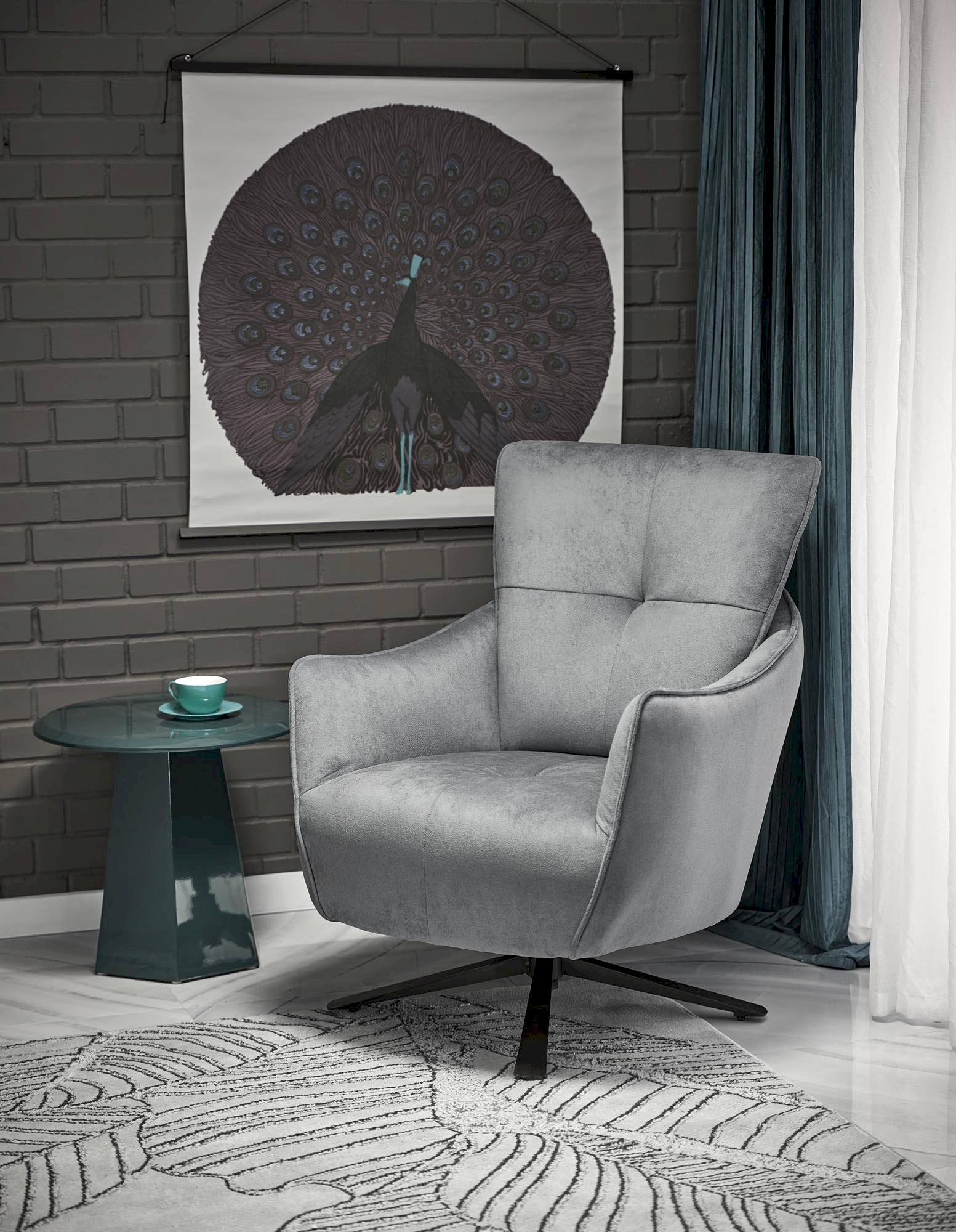 SCAMPI fotel wypoczynkowy, popielaty