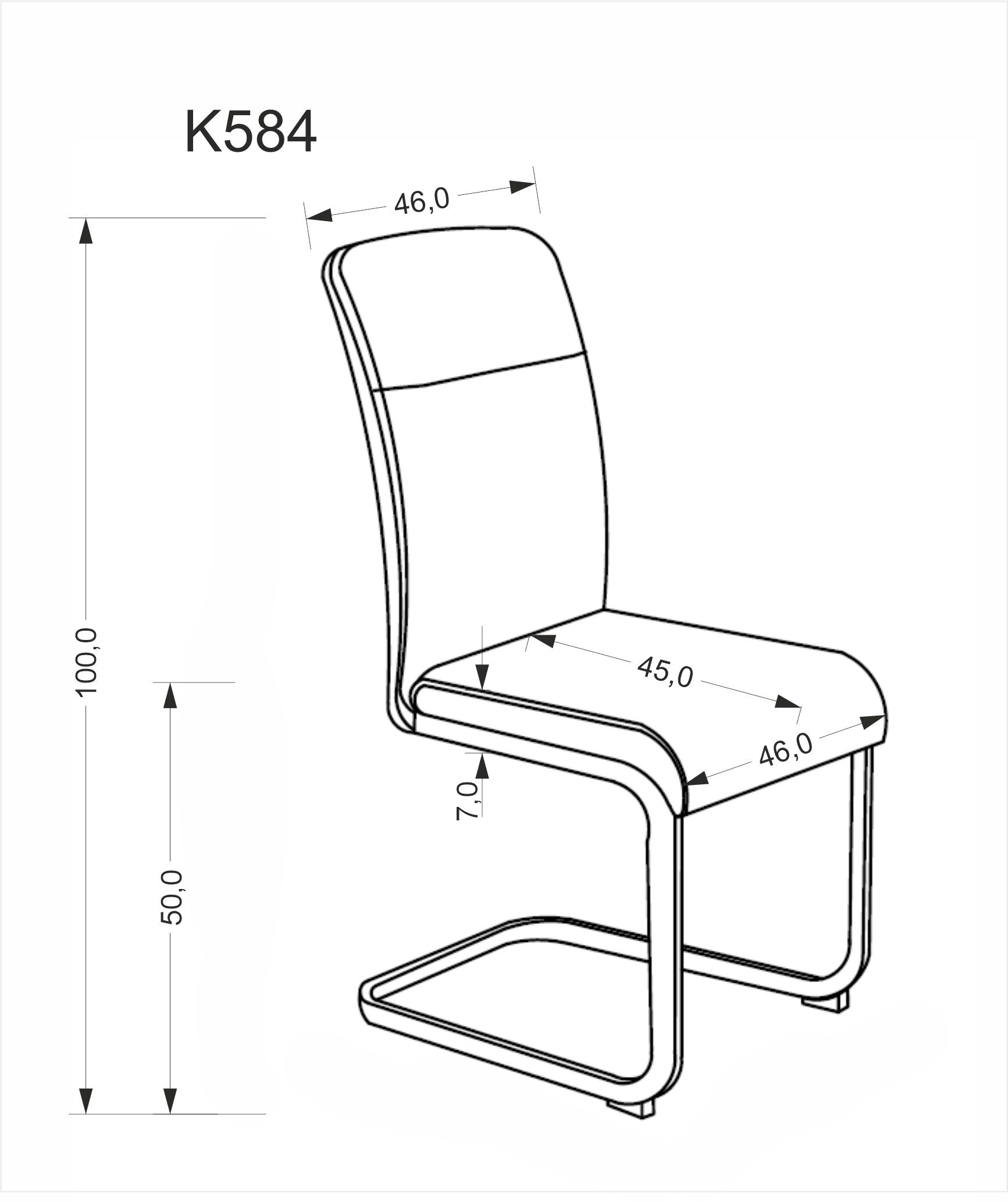 K584 krzesło beżowy / kaszmir