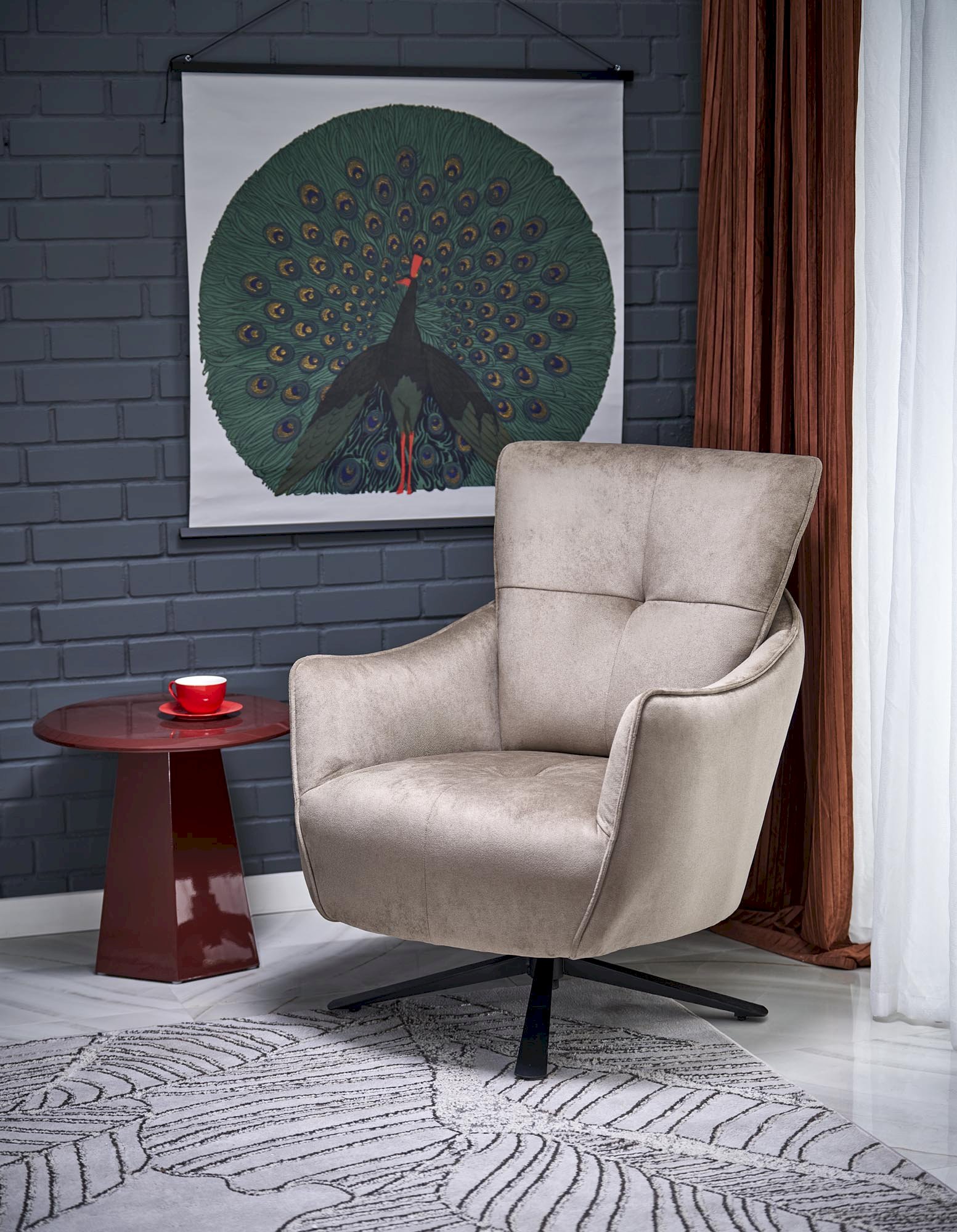 SCAMPI fotel wypoczynkowy, cappuccino