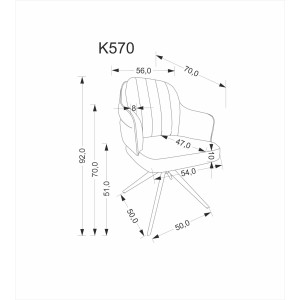 K570 krzesło popielaty (1p=2 szt)