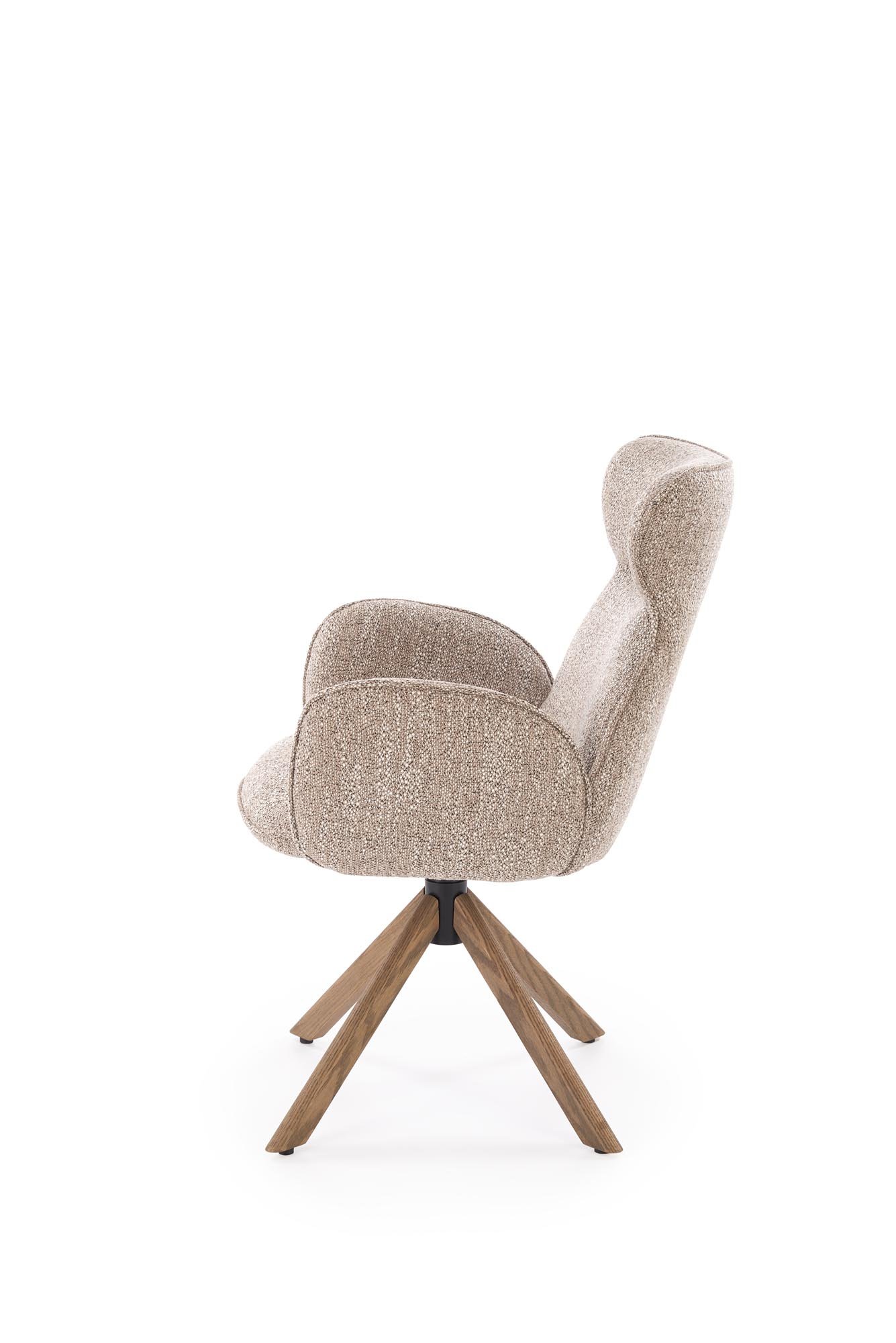 K585 krzesło ciemny beżowy / jasny orzech