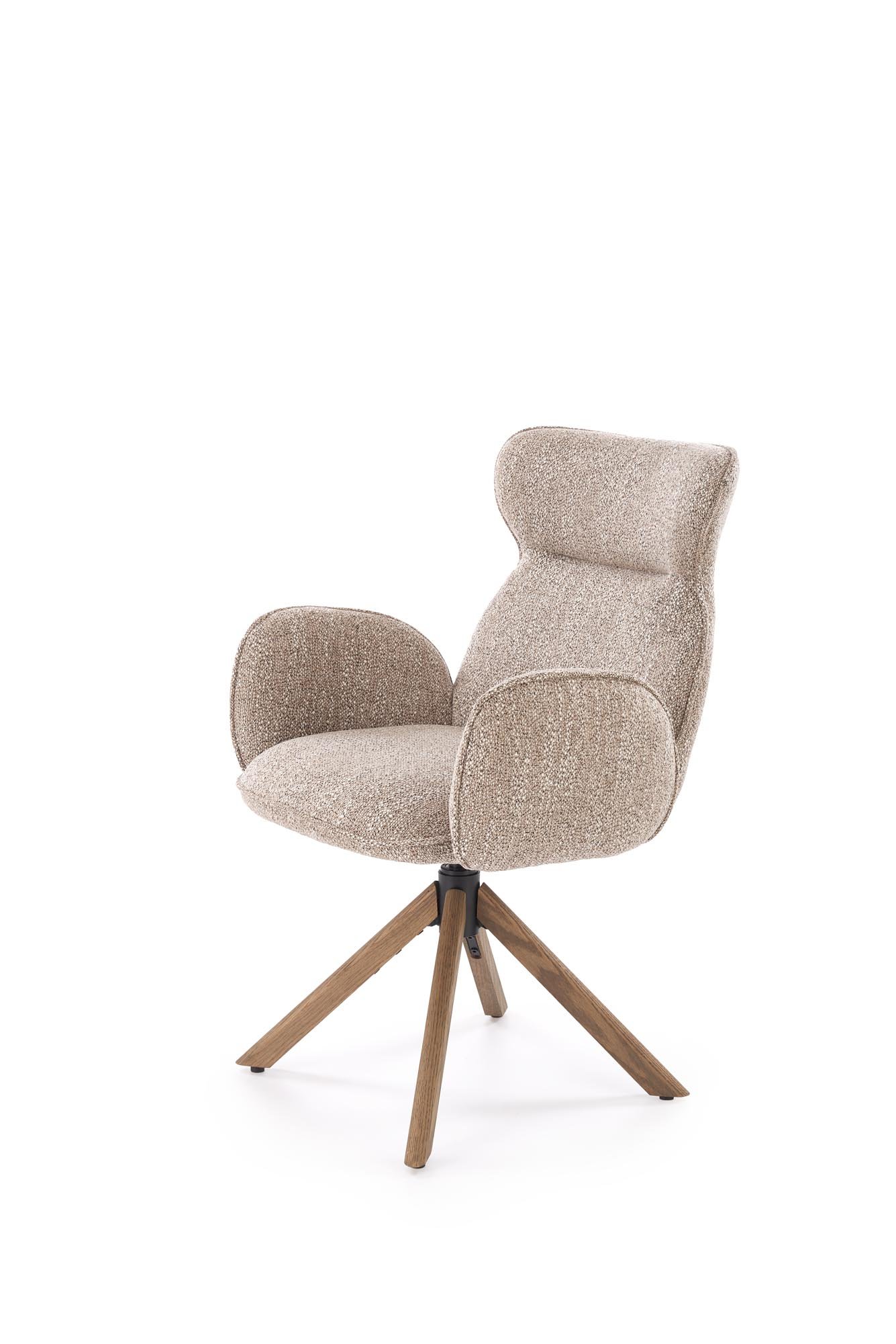 K585 krzesło ciemny beżowy / jasny orzech