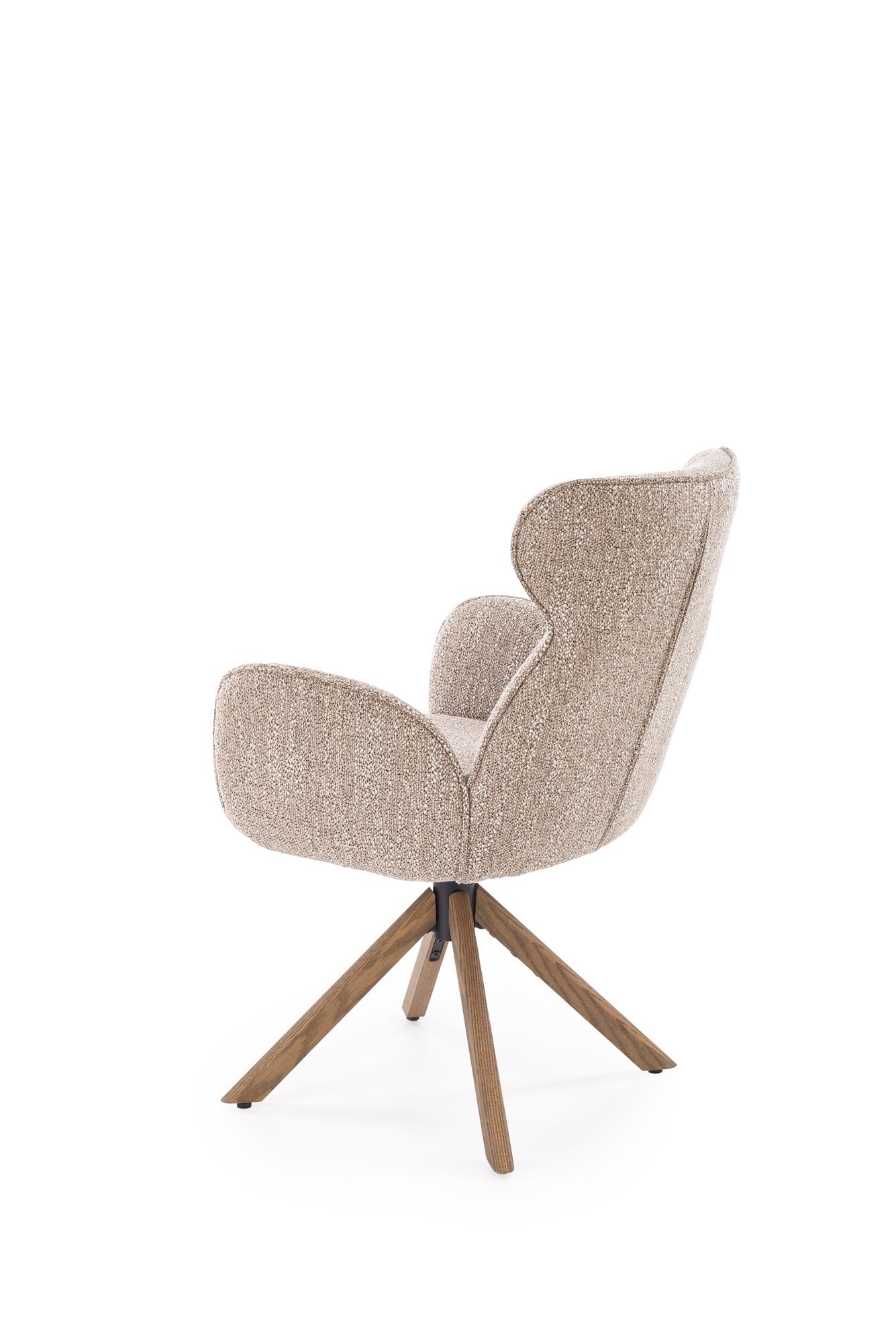 K585 krzesło ciemny beżowy / jasny orzech