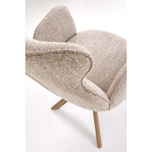 K585 krzesło ciemny beżowy / jasny orzech