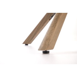 K585 krzesło ciemny beżowy / jasny orzech