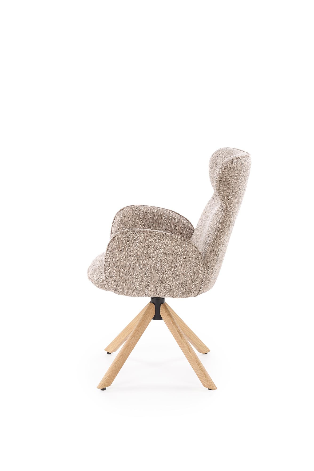 K585 krzesło ciemny beżowy / dąb naturalny