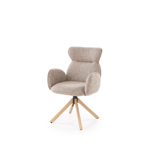 K585 krzesło ciemny beżowy / dąb naturalny