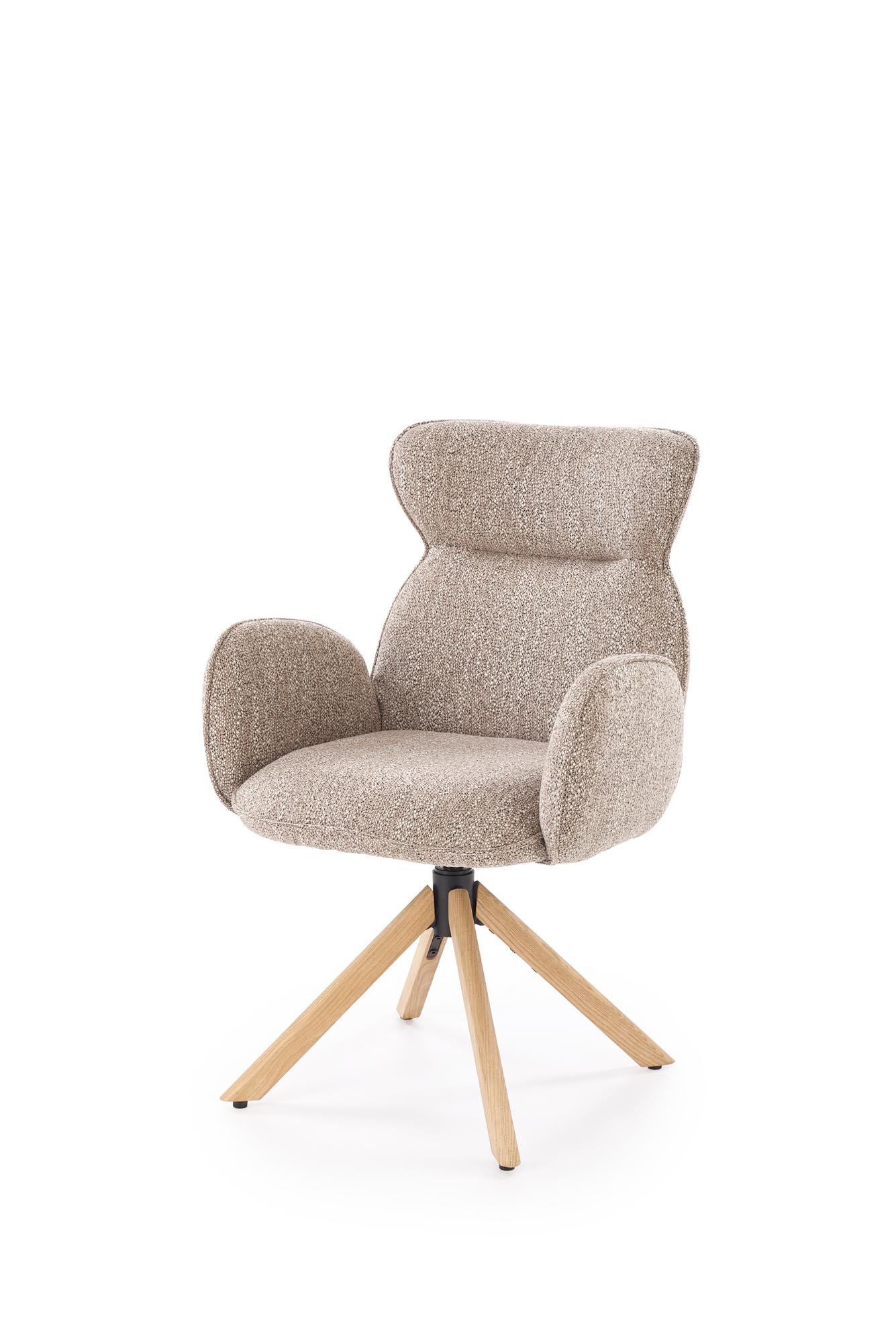 K585 krzesło ciemny beżowy / dąb naturalny