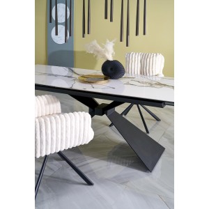 LUCIANO stół rozkładany, blat: biały marmur