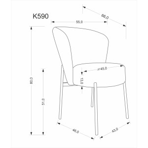 K590 krzesło oliwkowy