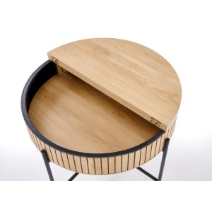 DANTE zestaw 2 ław, naturalny / czarny (1p=1zestaw)