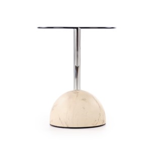 ARIANA ława, beżowy marmur / brązowy