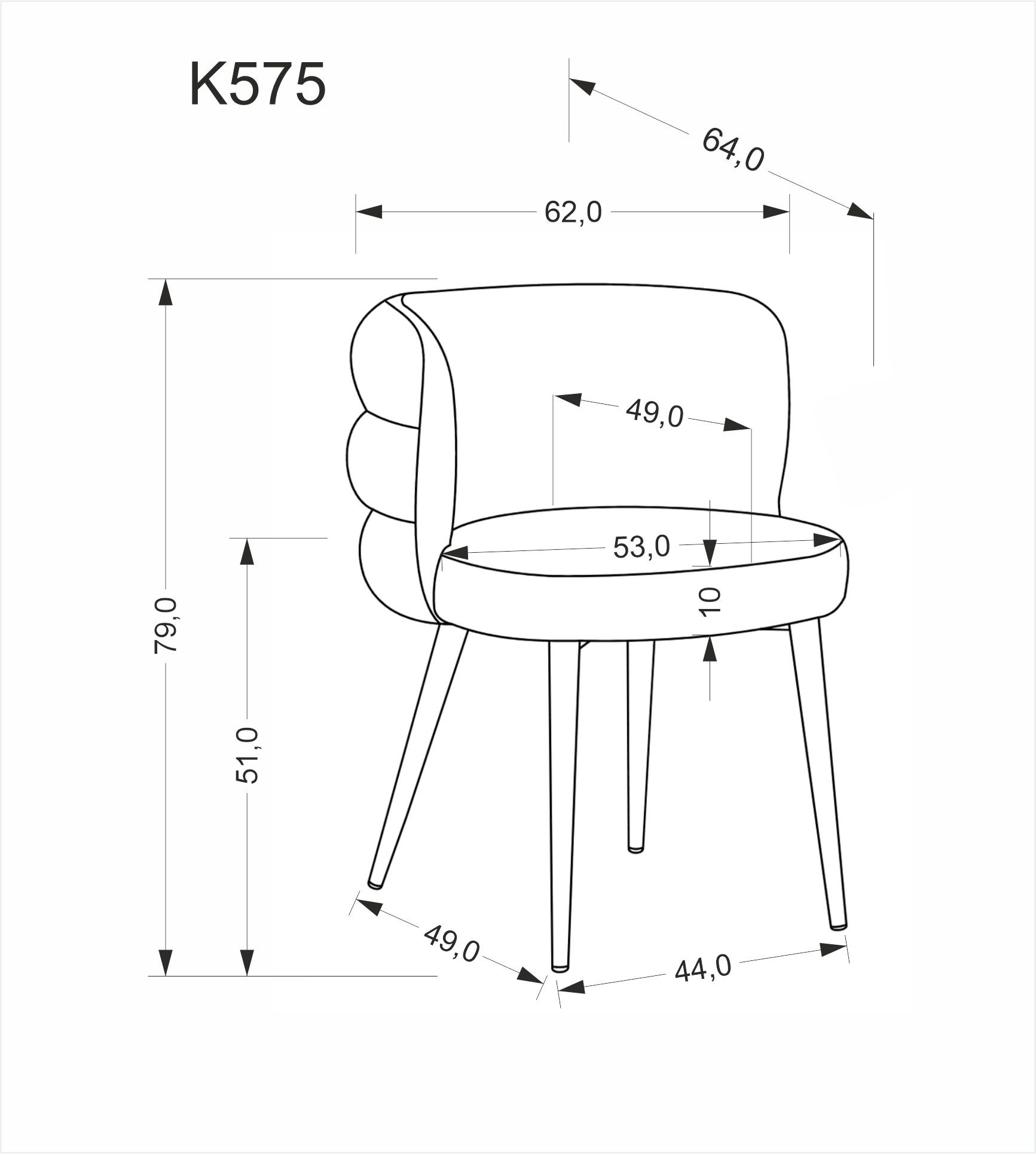 K575 krzesło oliwkowy