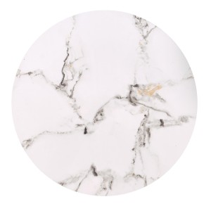 FATIMA zestaw 2 ław, biały marmur / czarny