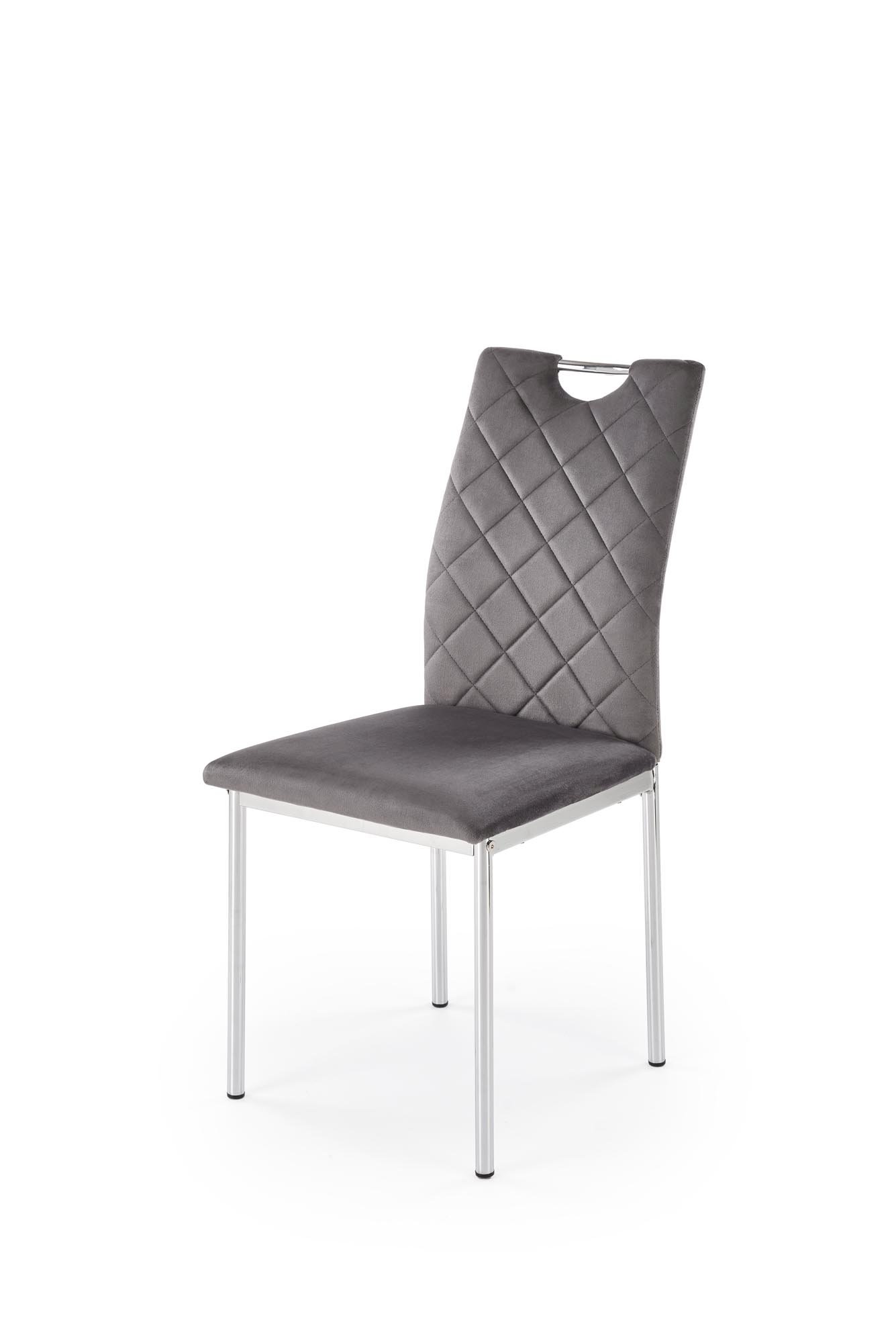 K578 krzesło popielaty / srebrny