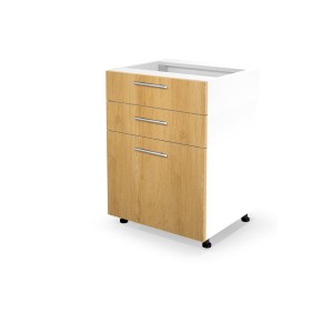 VENTO D3S-60/82 szafka dolna z szufladami, mechanizm Hettich front: dąb miodowy