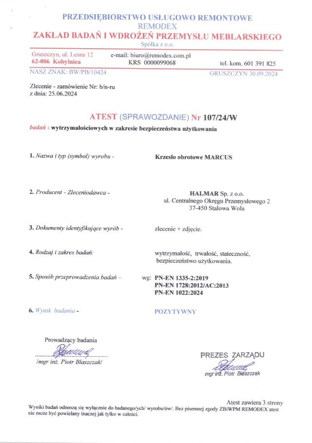 MARCUS fotel gabinetowy czarny