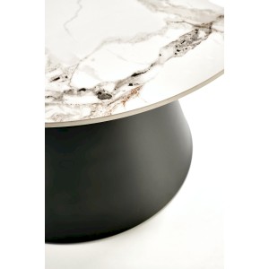 MAGNETA zestaw 2 ław, biały marmur / czarny