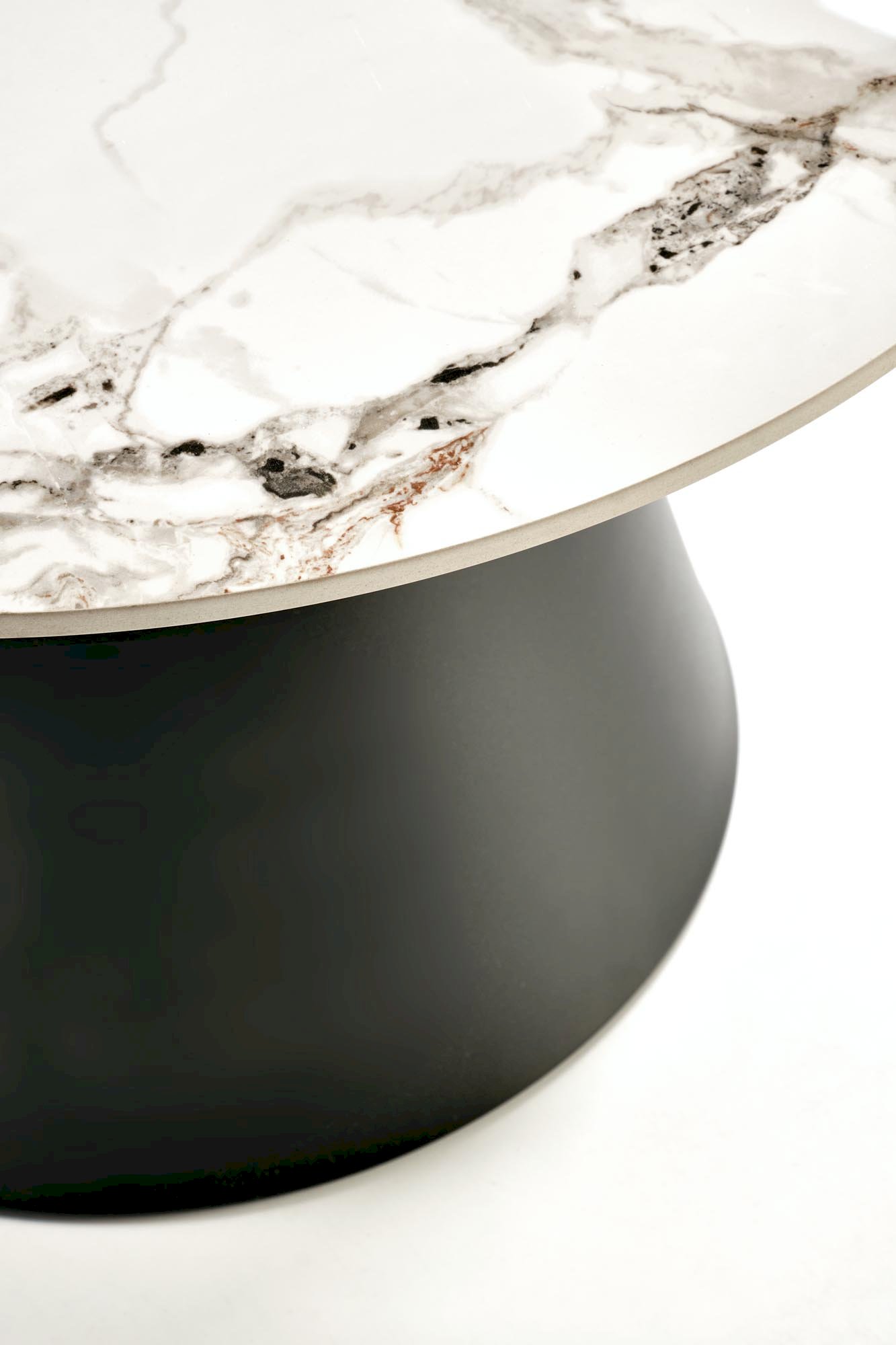 MAGNETA zestaw 2 ław, biały marmur / czarny