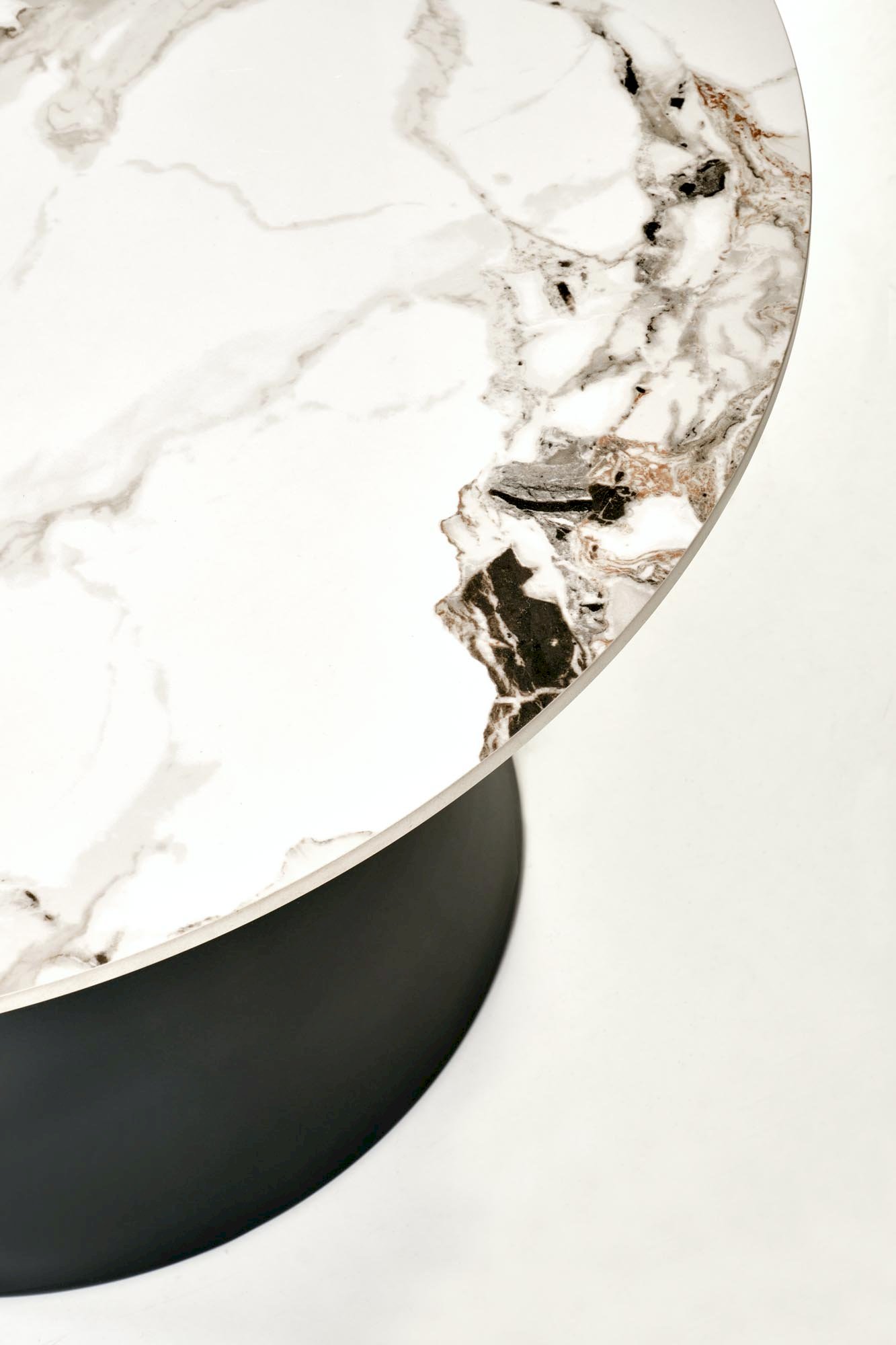 MAGNETA zestaw 2 ław, biały marmur / czarny