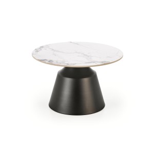 MAGNETA zestaw 2 ław, biały marmur / czarny