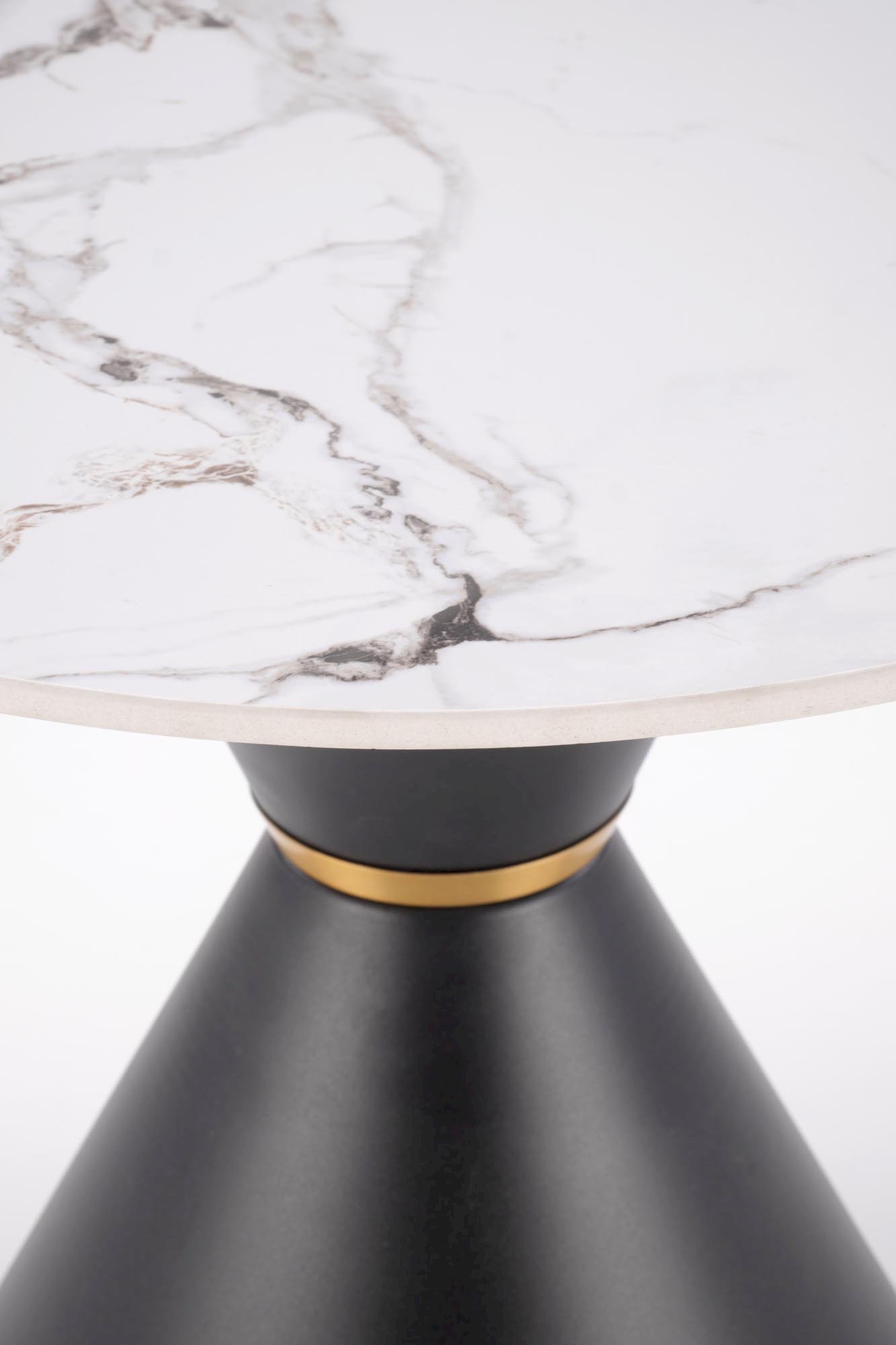 GORETTI_S ława biały marmur / czarny