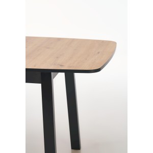 BARRIL stół rozkładany 130-170x80x72 cm dąb artisan/czarny