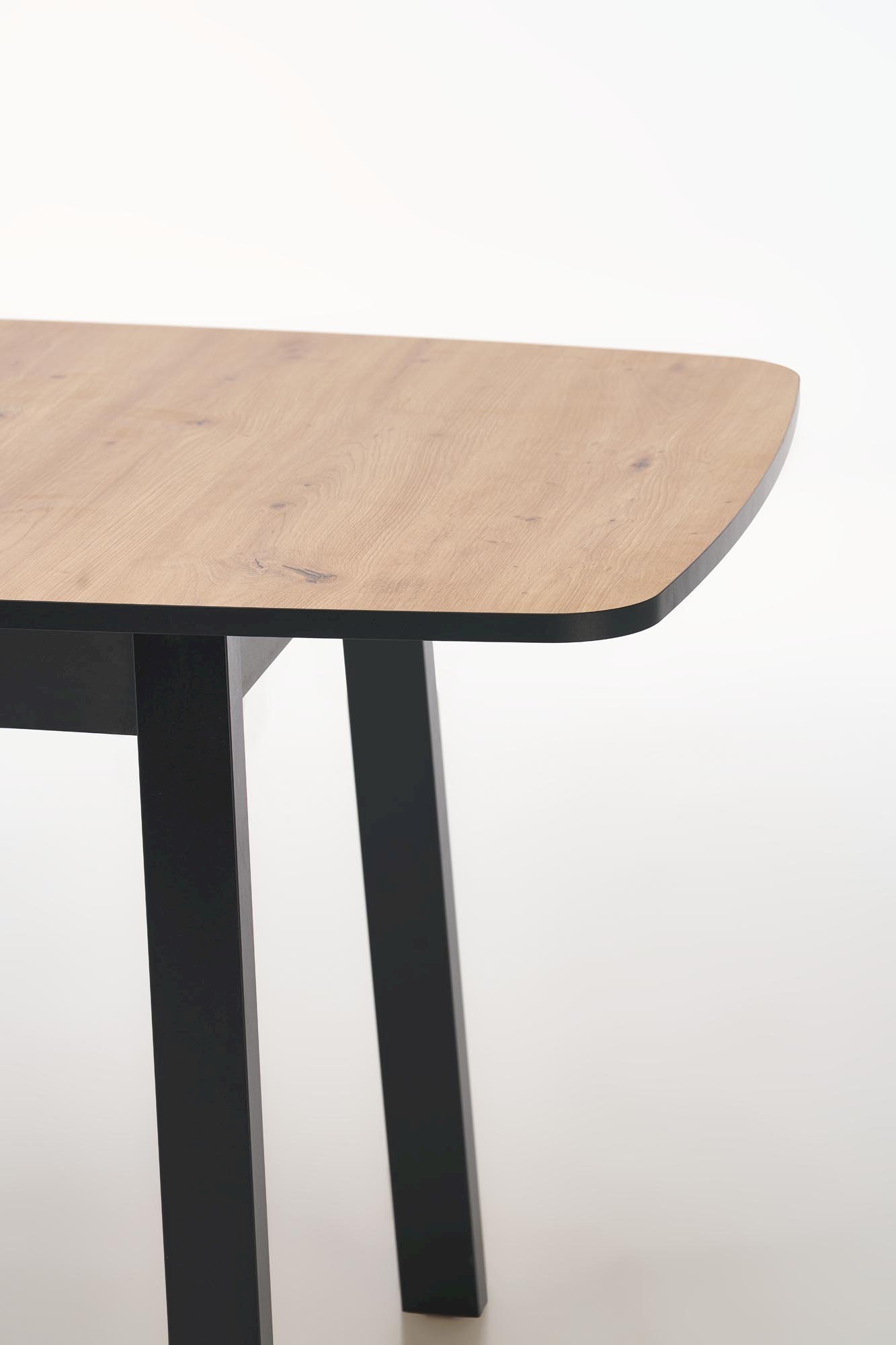 BARRIL stół rozkładany 130-170x80x72 cm dąb artisan/czarny