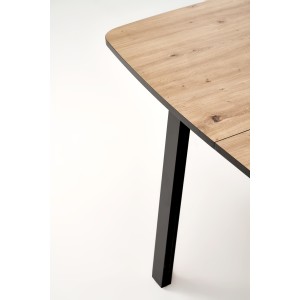BARRIL stół rozkładany 130-170x80x72 cm dąb artisan/czarny