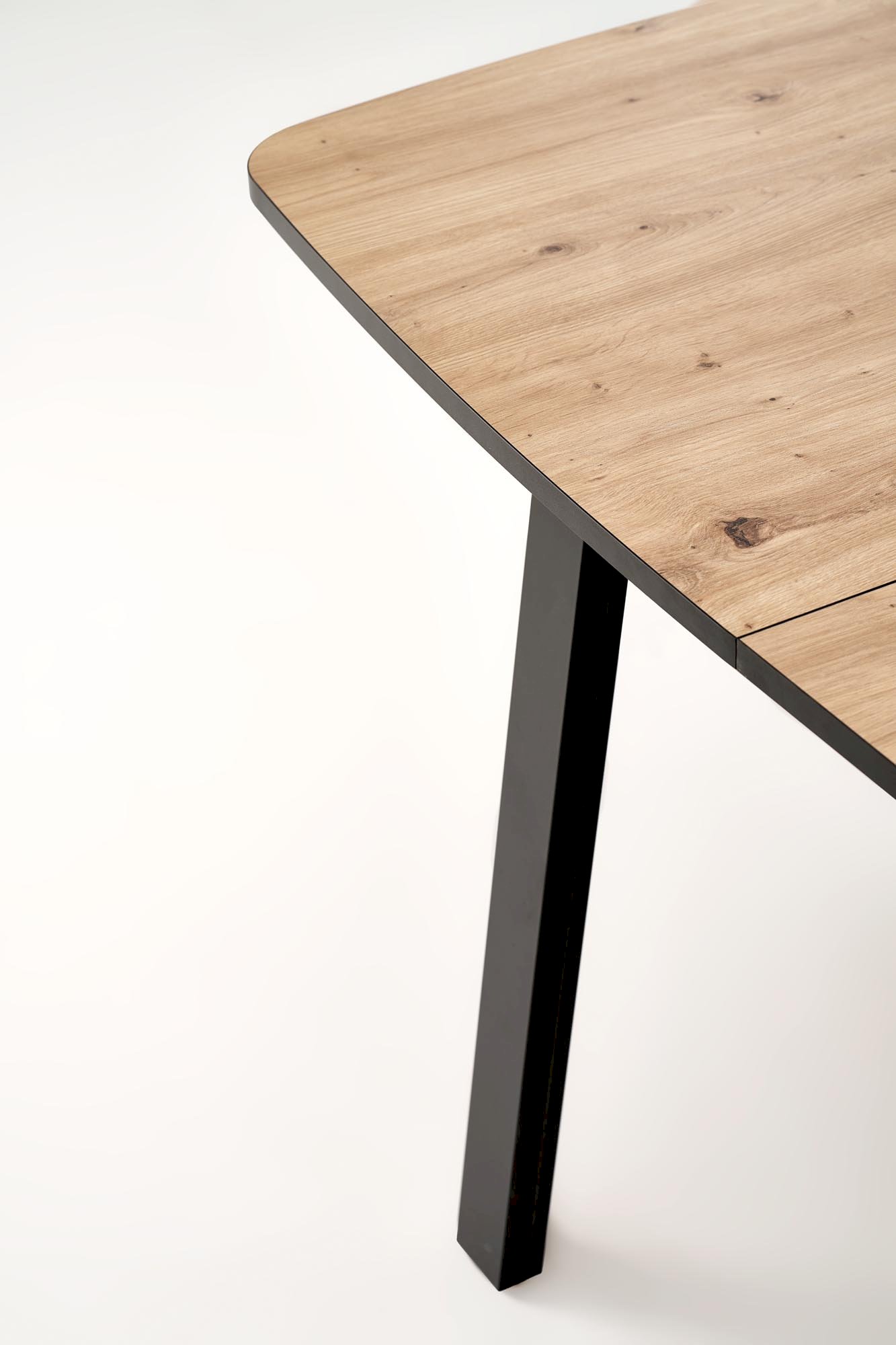 BARRIL stół rozkładany 130-170x80x72 cm dąb artisan/czarny