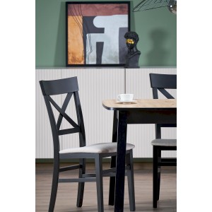 BARRIL stół rozkładany 130-170x80x72 cm dąb artisan/czarny