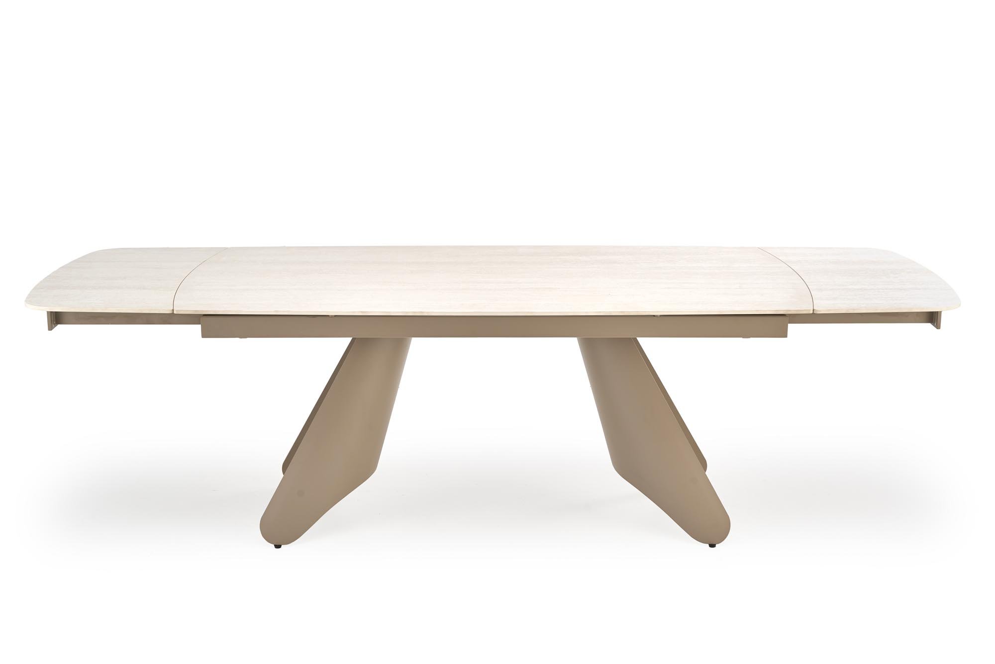 SALIX stół rozkładany, trawertyn / kaszmir