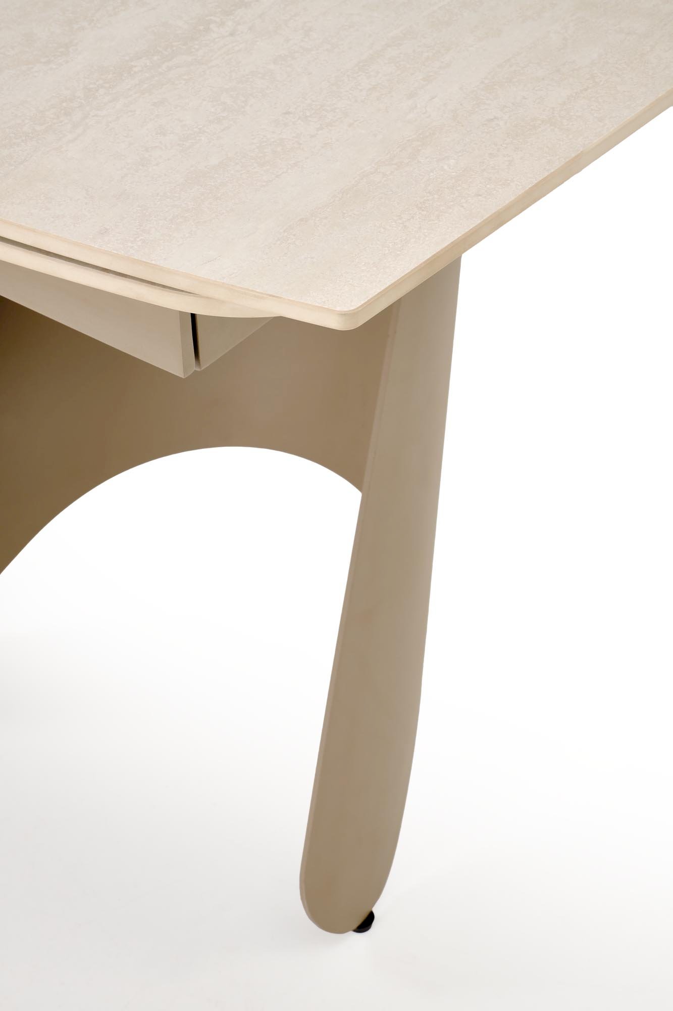 SALIX stół rozkładany, trawertyn / kaszmir