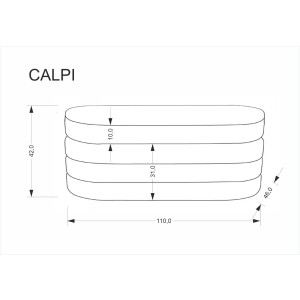 CALPI ławka z funkcją pojemnika, beżowy