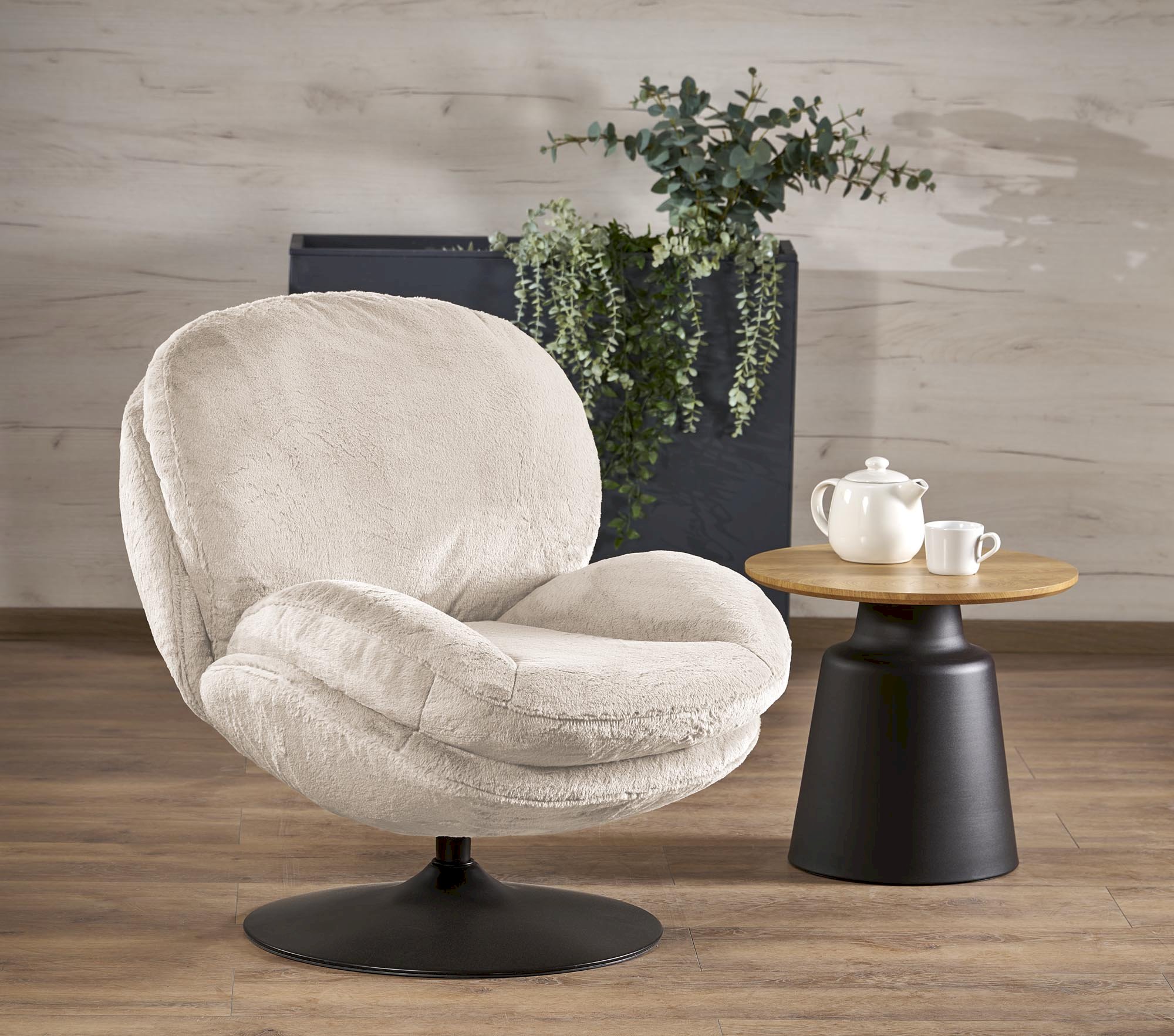 SHELL fotel wypoczynkowy, kremowy