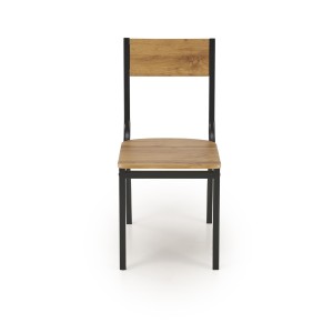 MILTON zestaw stół + 4 krzesła, naturalny / czarny