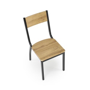 MILTON zestaw stół + 4 krzesła, naturalny / czarny