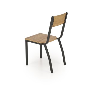 MILTON zestaw stół + 4 krzesła, naturalny / czarny