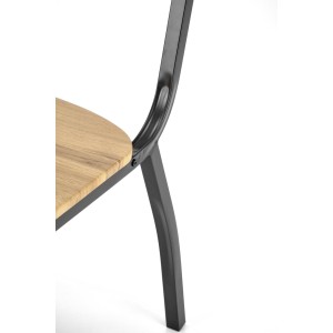 MILTON zestaw stół + 4 krzesła, naturalny / czarny