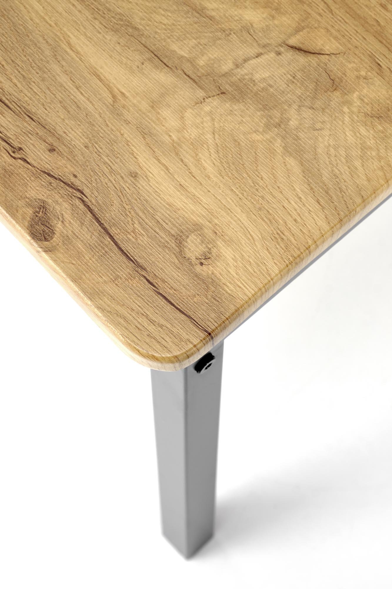 MILTON zestaw stół + 4 krzesła, naturalny / czarny