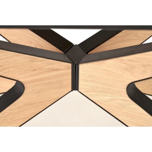 JAMES stół rozkładany, naturalny / czarny