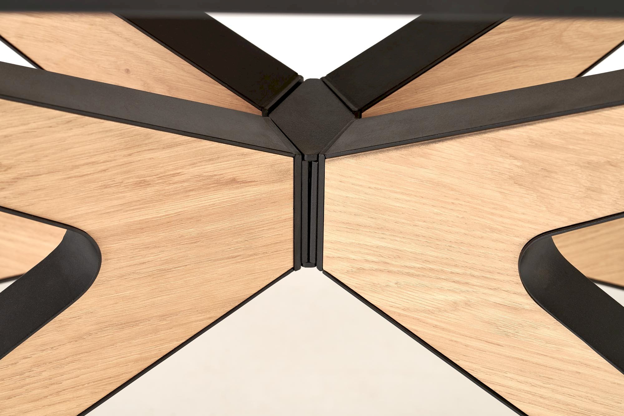 JAMES stół rozkładany, naturalny / czarny