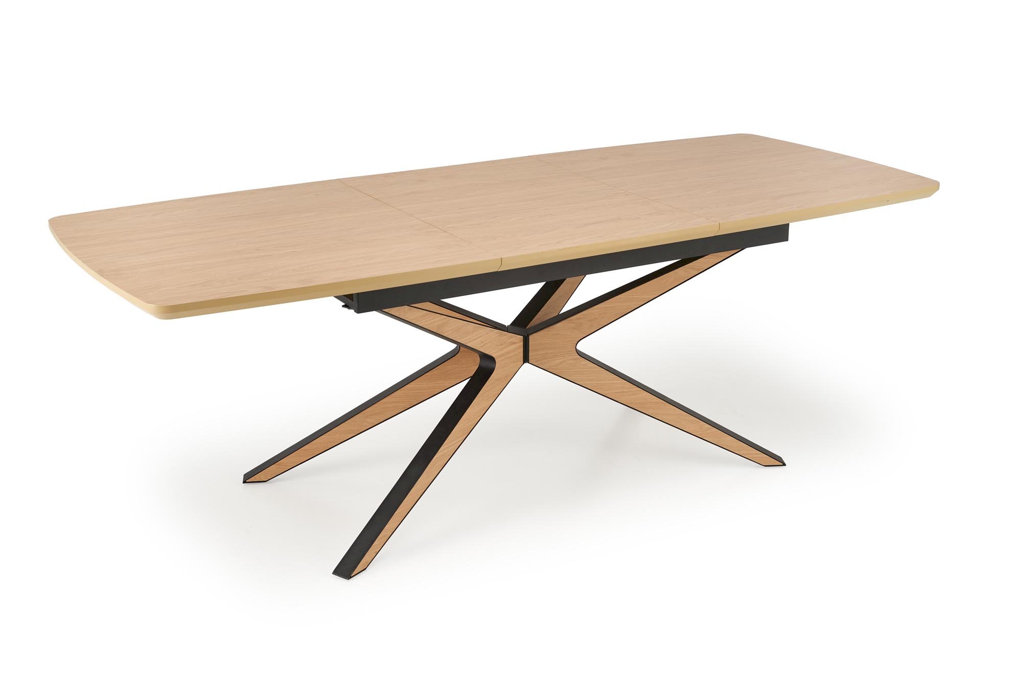 JAMES stół rozkładany, naturalny / czarny