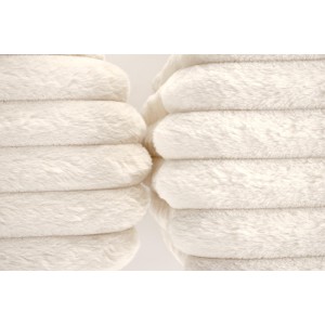 FIDO zestaw 2 puf, kremowy / złoty (1p=1kpl)