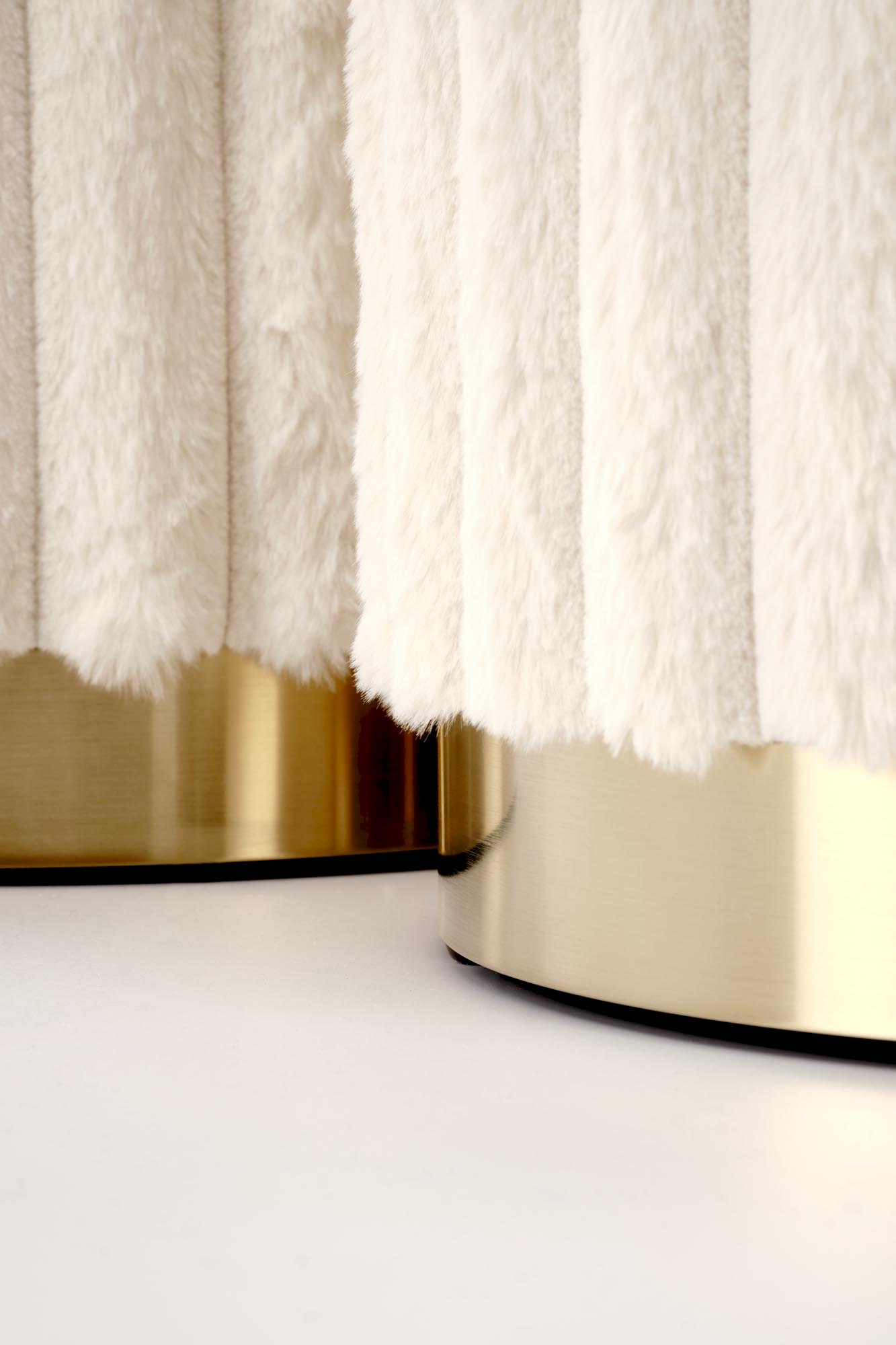 FIDO zestaw 2 puf, kremowy / złoty (1p=1kpl)