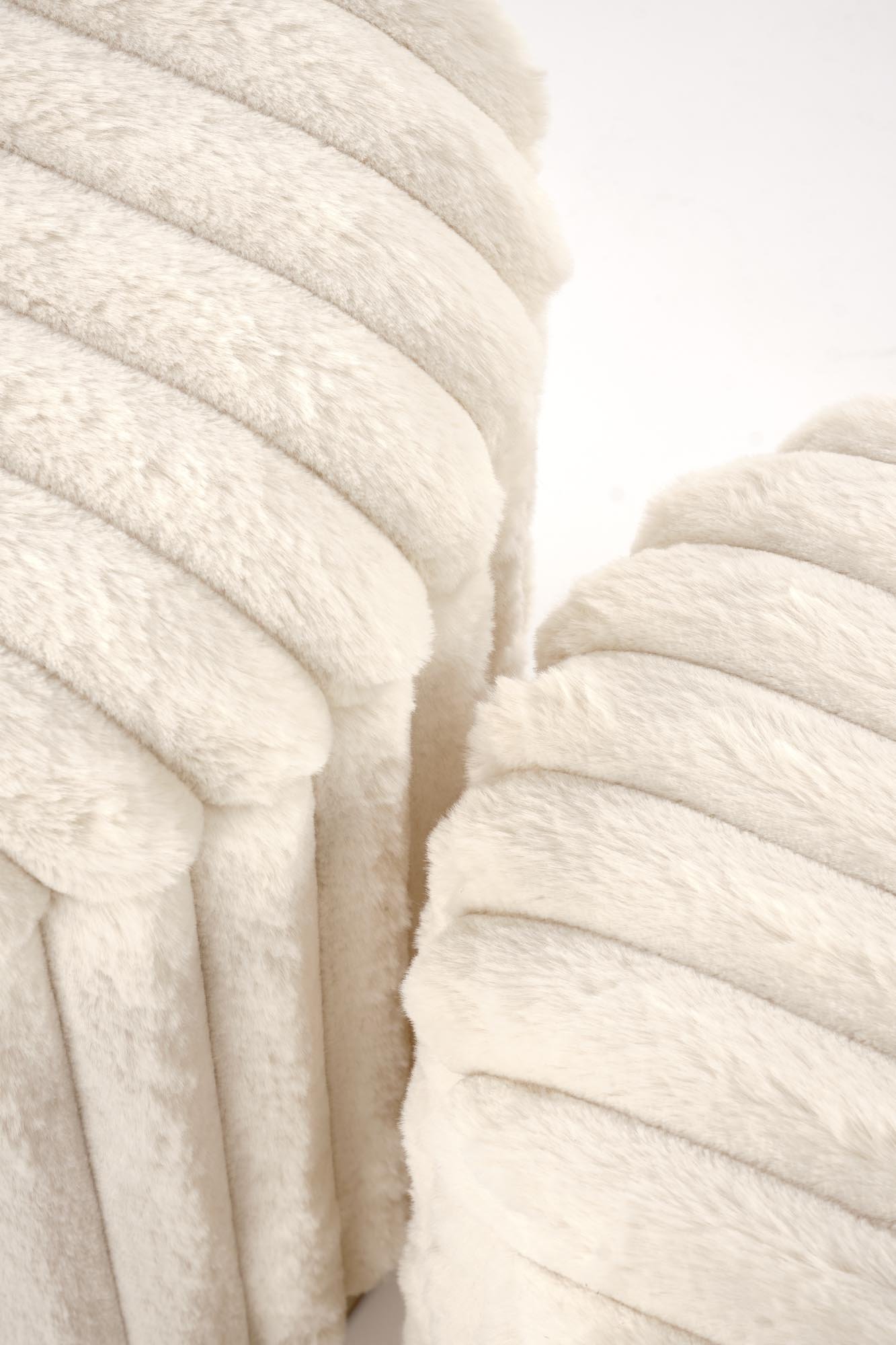 FIDO zestaw 2 puf, kremowy / złoty (1p=1kpl)